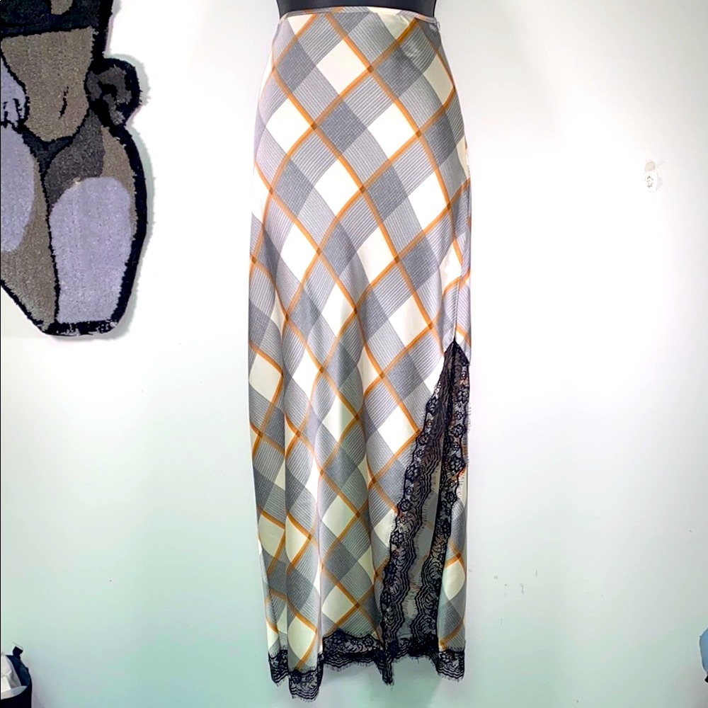 Forever 21 Tan and Brown Casual Maxi Pencil Skirt NWOT